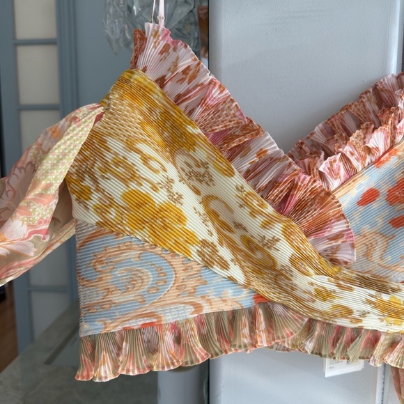 ZIMMERMANN Postcard Pleated Fan Bodice Top - Picture 5 of 12